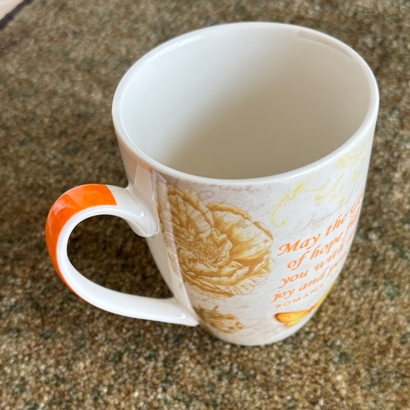 NWOT Butterfly Hope Mug - Orange and Yellow - Picture 5 of 8